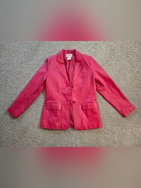 Chadwicks Fuchsia-Red Leather Jacket
